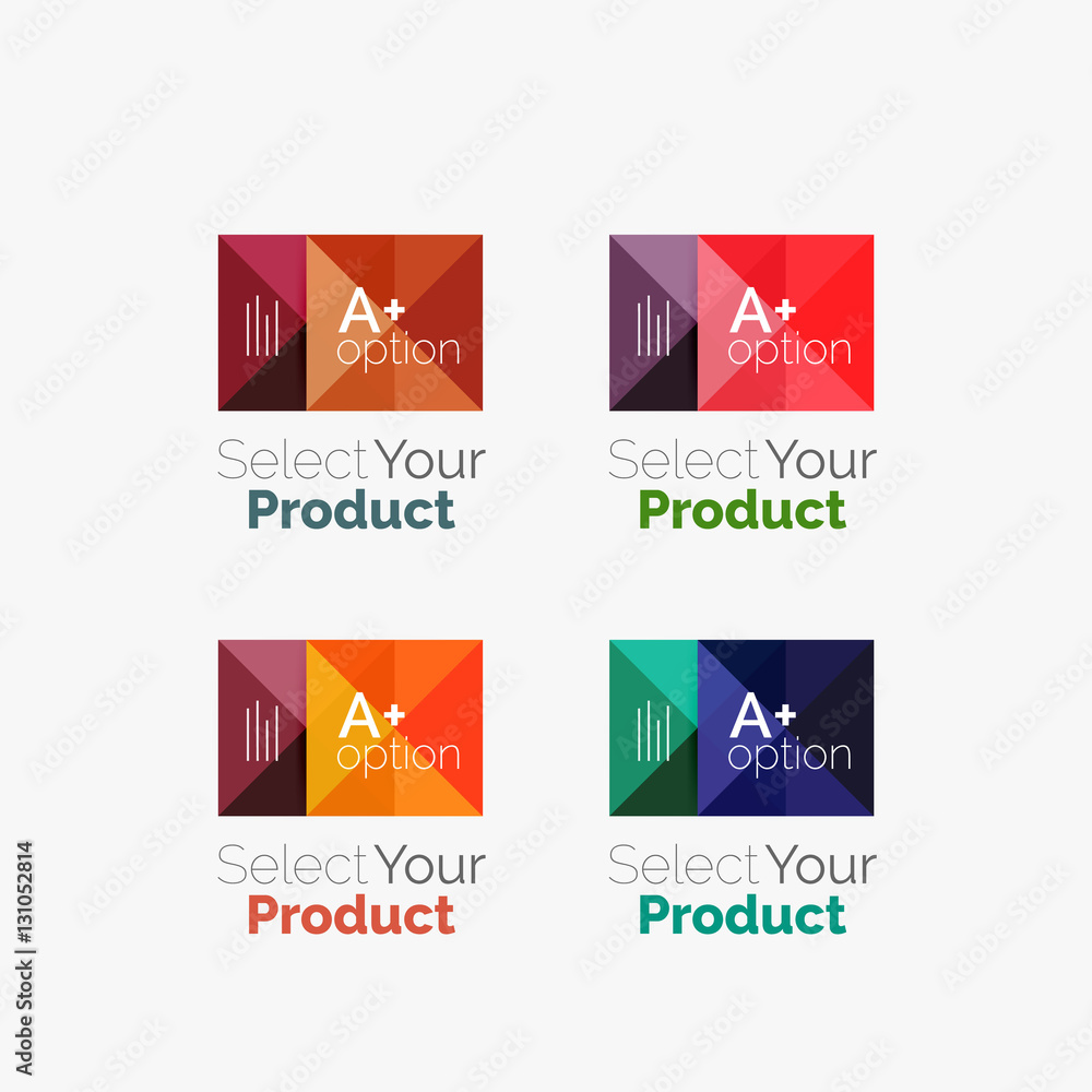 Obraz premium Set of square abstract background templates or infographics