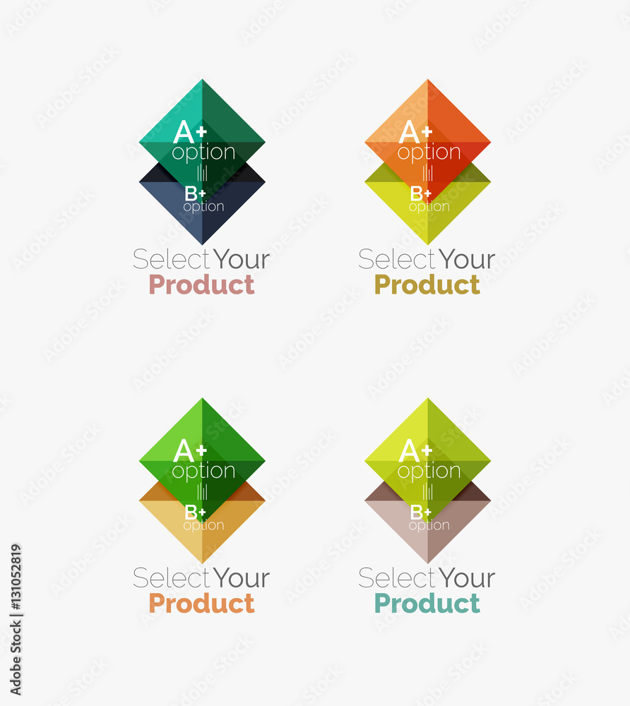 Set of square abstract backgrounds or infographics for content Set of square abstract backgrounds or infographics for content
