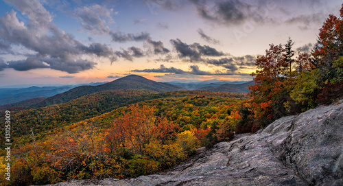 Autumn scenic, Blue Ridge Mountains, North Carolina