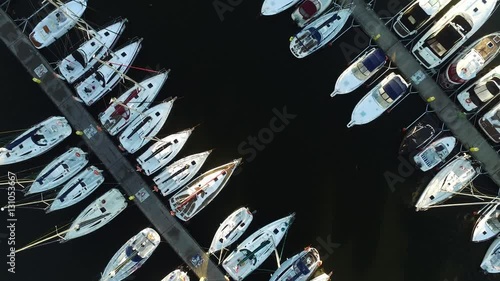 Marina Mikolajki from above, Mazury, Poland