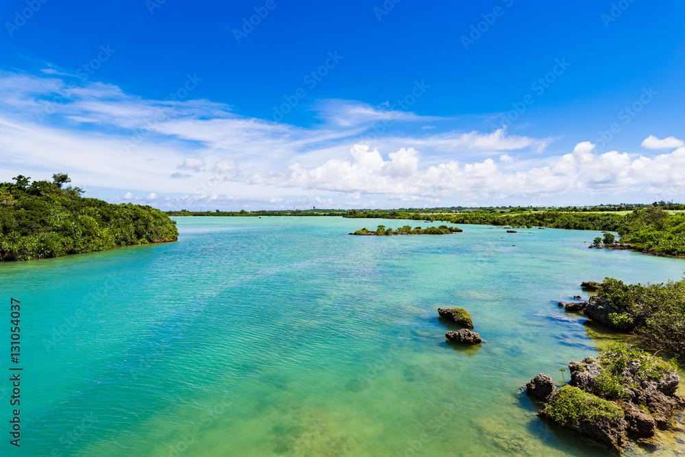Fototapeta premium Coast, landscape. Okinawa, Japan, Asia.
