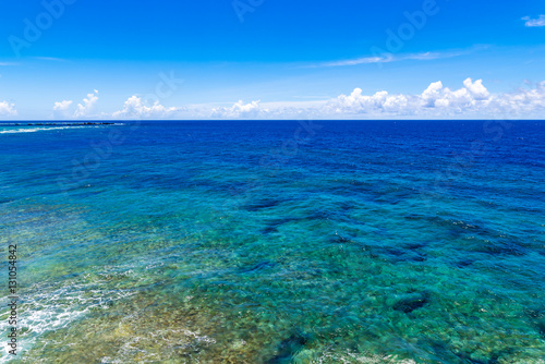 Fototapeta Naklejka Na Ścianę i Meble -  Sea, reef, landscape. Okinawa, Japan, Asia.