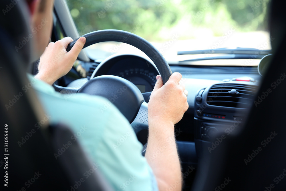 Man driving car Man driving car
