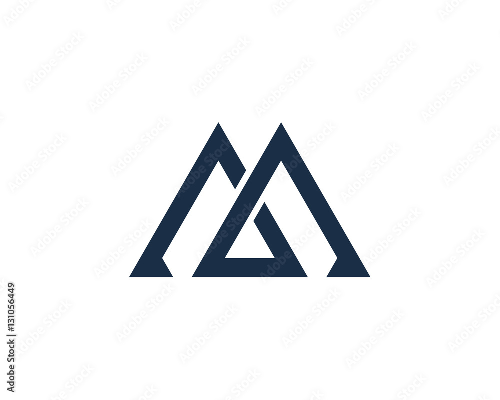 Letter M Shape Logo Design Element Letter M Shape Logo Design Element