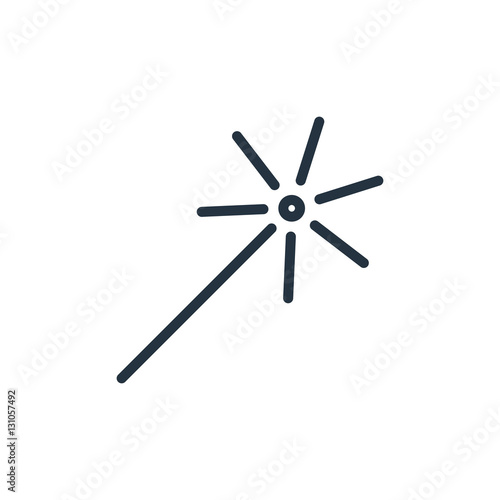 sparkler line web icon on white background