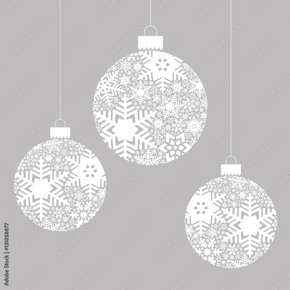 Christmas background with Christmas balls with snowflake ornament Christmas background with Christmas balls with snowflake ornament