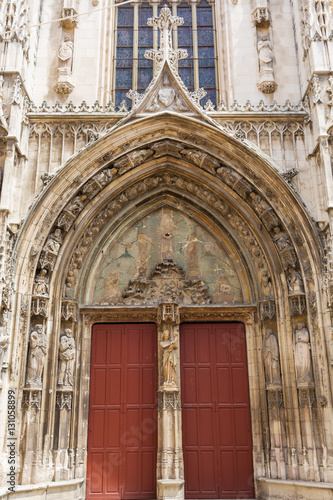 portal of the Cathedral Saint-Sauveur in Aix-en-Provence, France