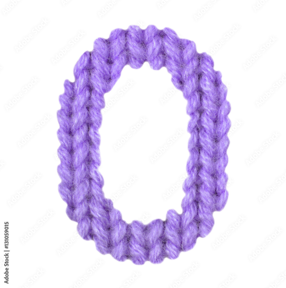 Number 0 alphabet, color purple Number 0 alphabet, color purple