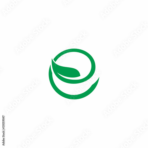 Letter e leaf Logo
