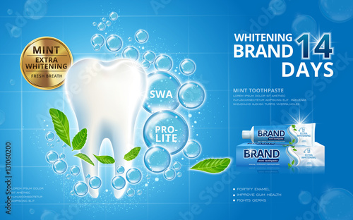Whitening toothpaste ads