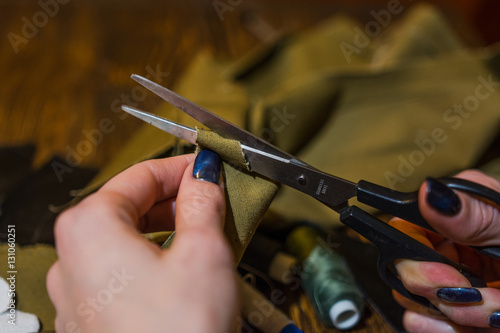 Sewing by hands