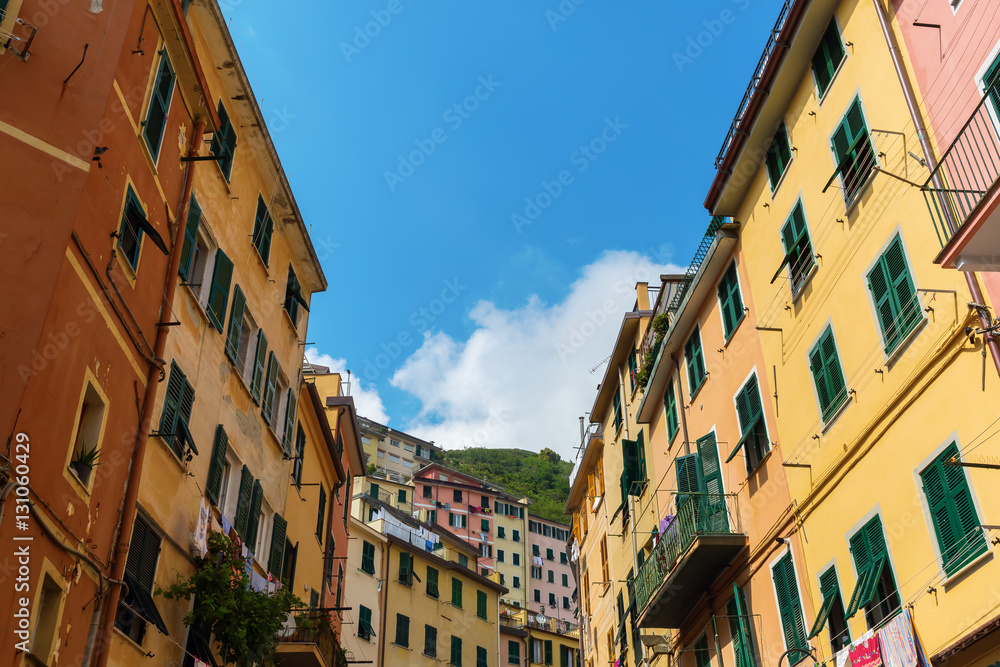 famous village Riomaggiore, Cinque Terre, Italy