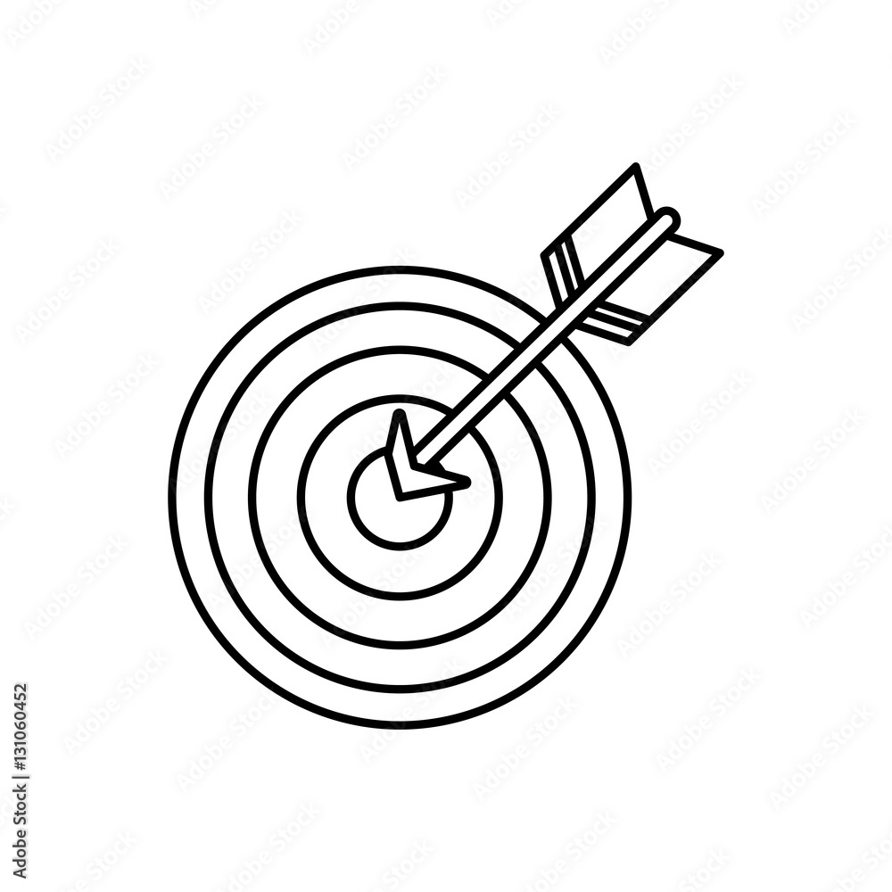 Isolated dartboard target icon vector illustration graphic design