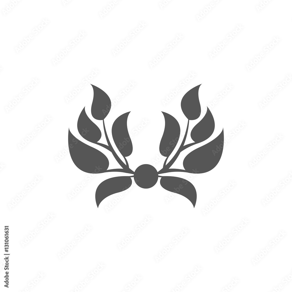 Abstract floral decoration. Leaf. Abstract floral decoration. Leaf.