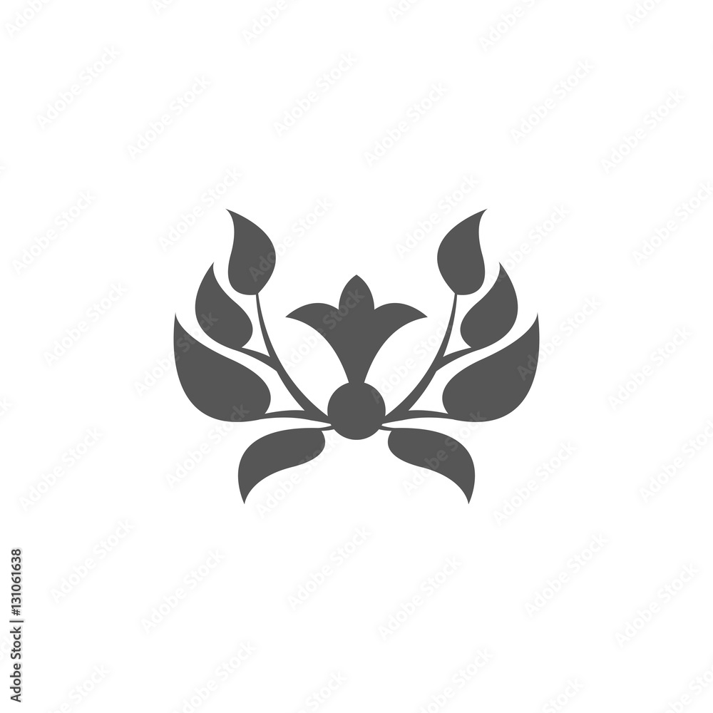 Abstract floral decoration. Leaf. Abstract floral decoration. Leaf.