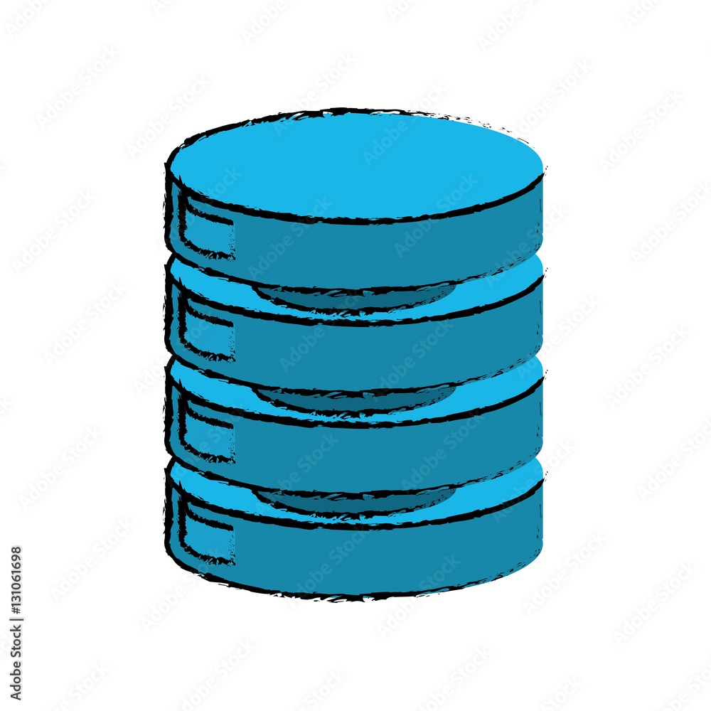 drawing data center server network vector illustration eps 10