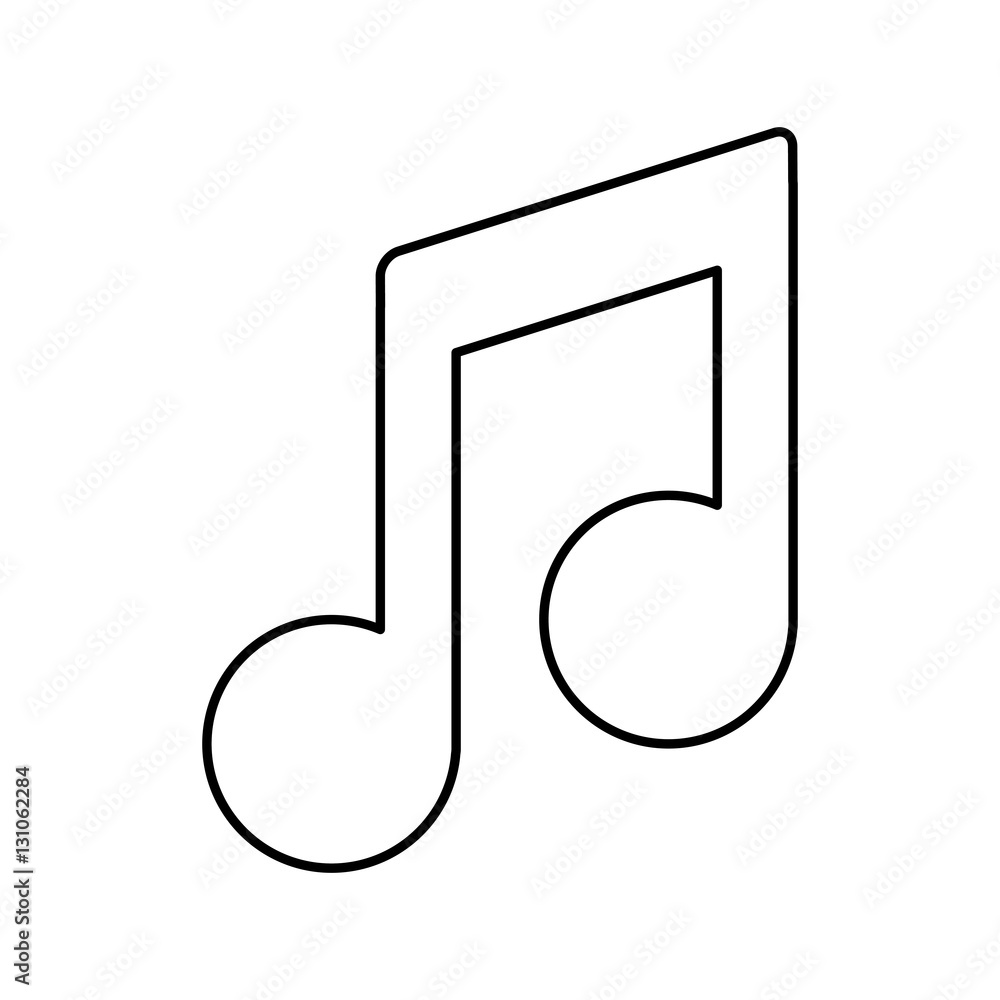 Music note symbol icon vector illustration graphic Music note symbol icon vector illustration graphic