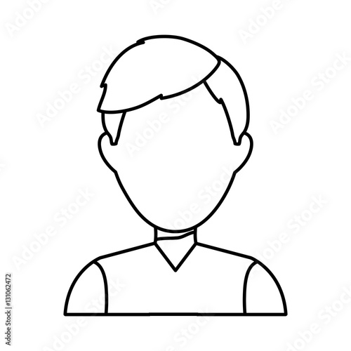 Young Man profile icon vector illustration graphic © djvstock