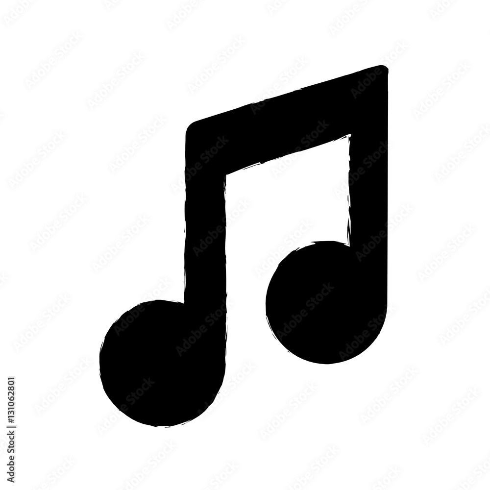 Music note symbol icon vector illustration graphic Music note symbol icon vector illustration graphic