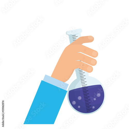 Flask chemistry lab icon vector illustration graphic design