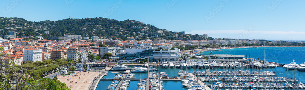 aerial view of the cityscape of Cannes