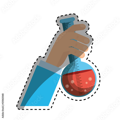 Flask chemistry lab icon vector illustration graphic design