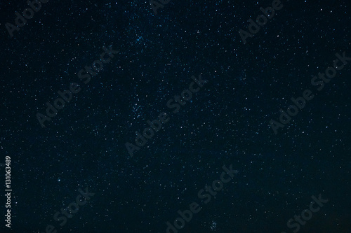 Dark night sky with constellations
