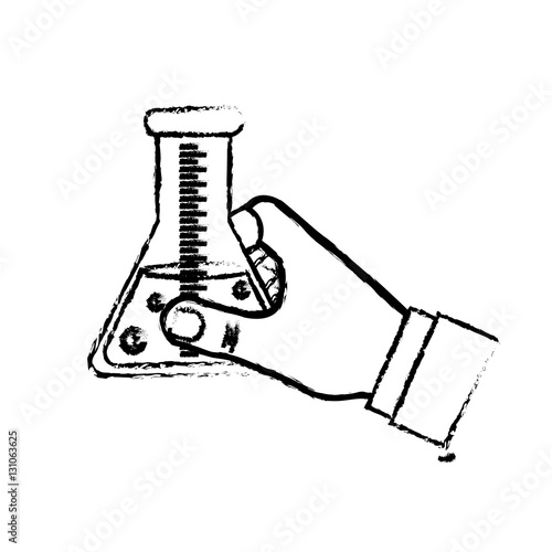 Flask chemistry lab icon vector illustration graphic design