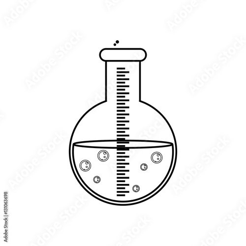 Flask chemistry lab icon vector illustration graphic design