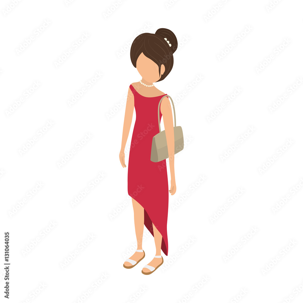 Young woman body complete icon vector illustration graphic design Young woman body complete icon vector illustration graphic design