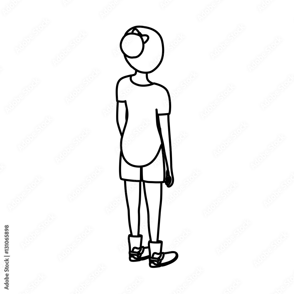 Young woman body complete icon vector illustration graphic design Young woman body complete icon vector illustration graphic design