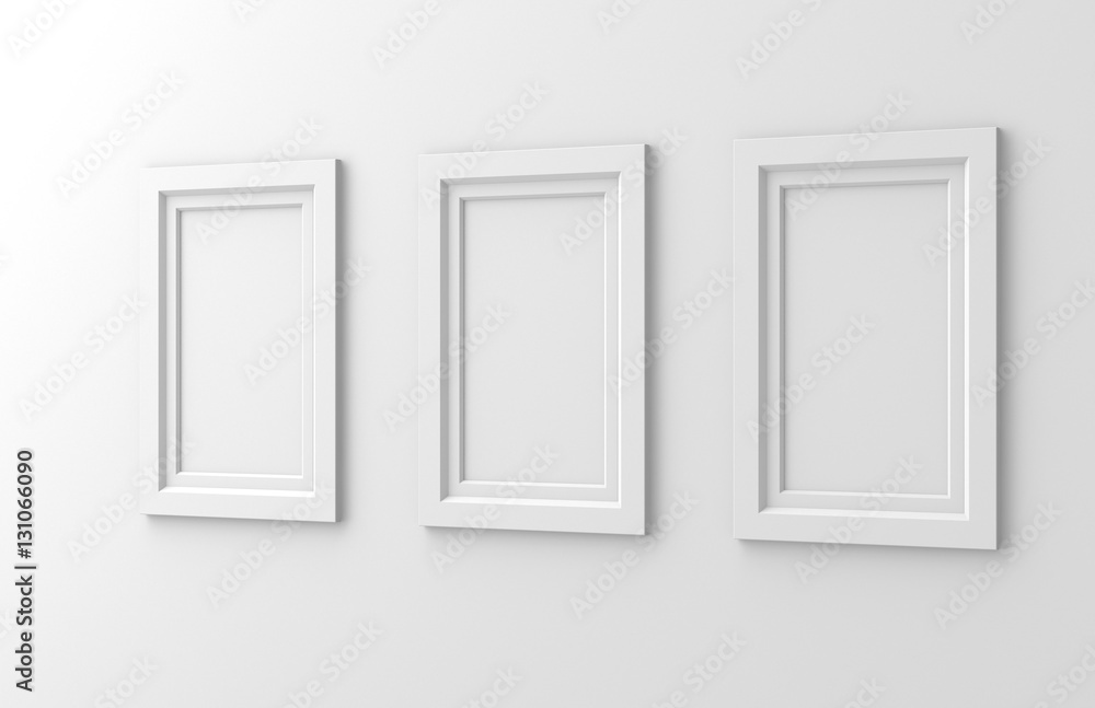 three blank frames