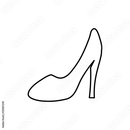 Heel woman fashion icon vector illustration graphic design