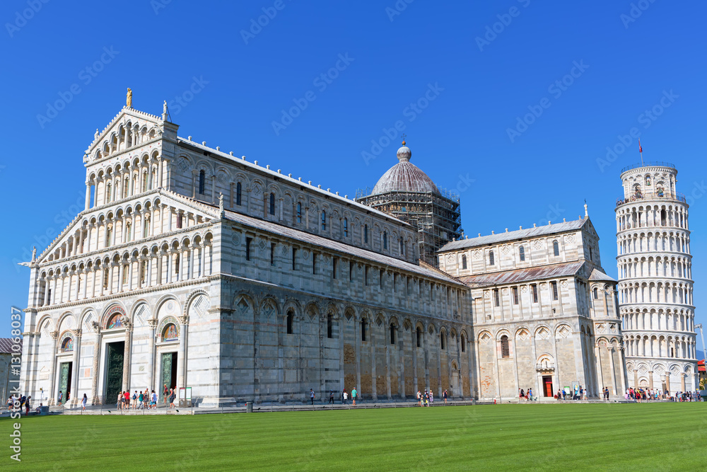 Piazza dei Miracoli with Leaning Tower of Pisa, Italy