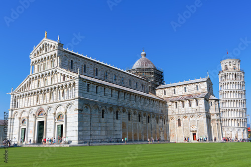 Piazza dei Miracoli with Leaning Tower of Pisa, Italy