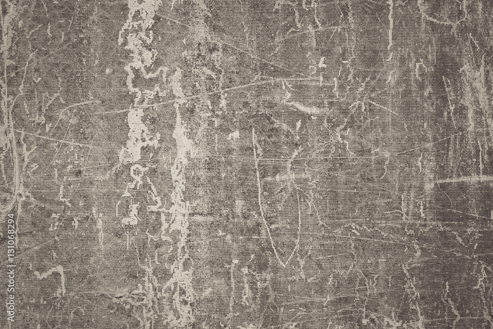 Monochrome image of abstract lines on cement wall. Light sepia tone.