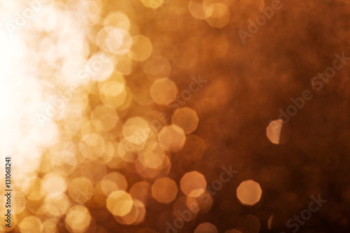 Defocused Bokeh twinkling lights Vintage background. Festive bac