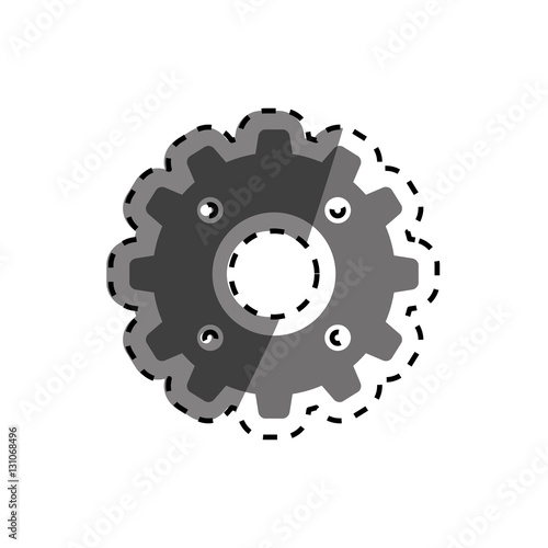 Gear industry machinery icon vector illustration graphic design