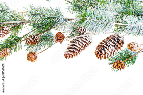 Christmas decoration on white background