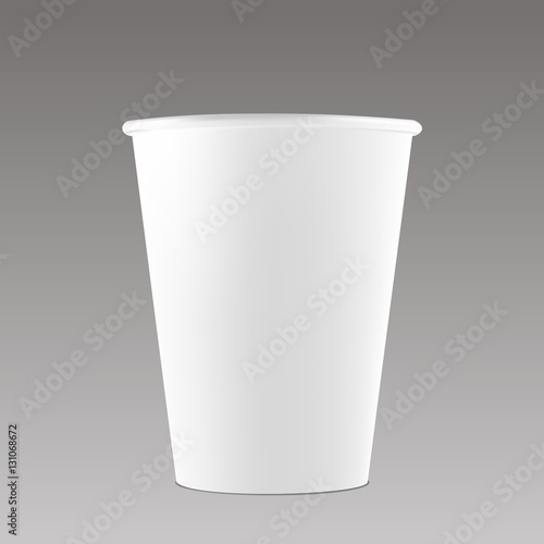 White coffee cup vector mockup