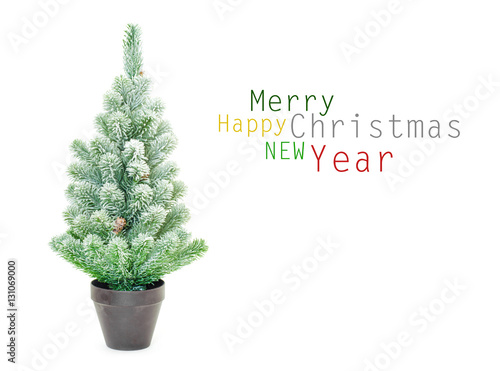 christmas tree isolated on a white background