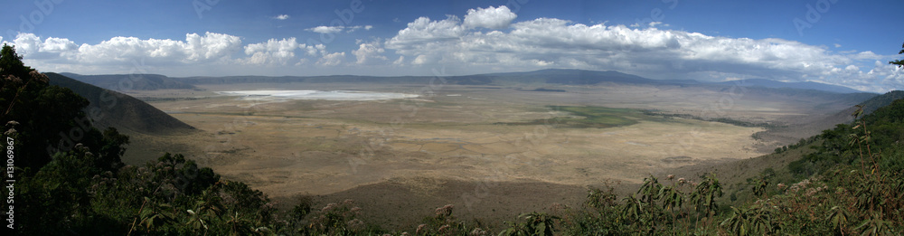 Ngorongoro Crater Panoramic View, Tanzania, Africa