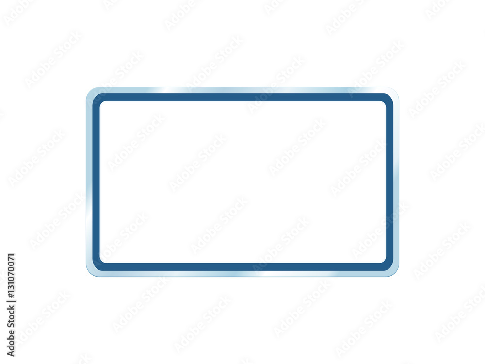 Blue frame and empty sign broad on white background. Blue frame and empty sign broad on white background.