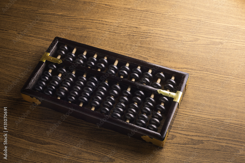 Abacus on a wooden floor