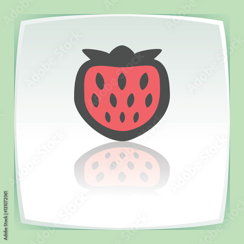 Vector outline strawberry fruit icon. Modern infographic logo and pictogram.