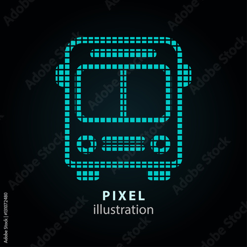 Bus - pixel illustration.