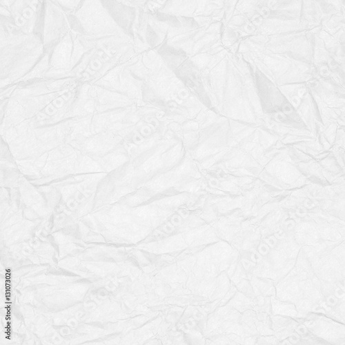 Recycled crumpled white paper texture or paper background. Closeup light brown paper detail for design with copy space for text or image.