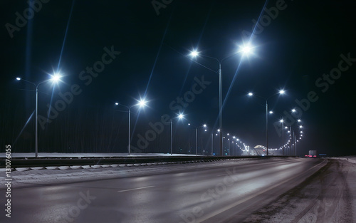 Fototapete winter highway