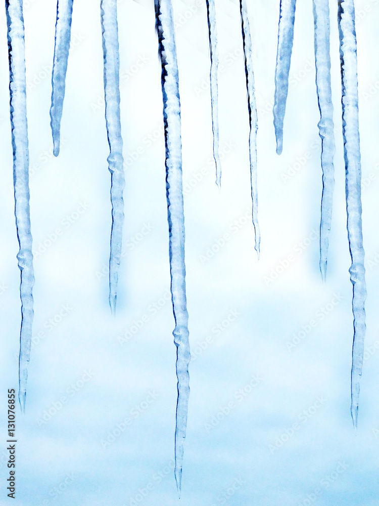 icicle on snow winetr sky christmas card icicle on snow winetr sky christmas card