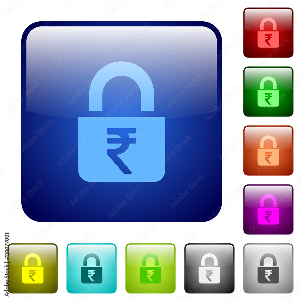 Locked rupees color square buttons Locked rupees color square buttons